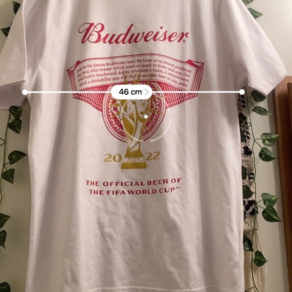 Mens XL extra Large Budweiser FIFA 2022 Tshirt white in excellent condition - Picture 5 of 7